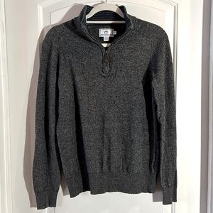 Southern Tide Alpaca Wool Blend Quarter Zip Mock Neck Pullover Sweater